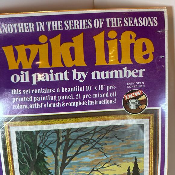 NEW Craft House Oil Pant By Number Kit Wild Life 10x18 Winter Wildnerness - Picture 4 of 8
